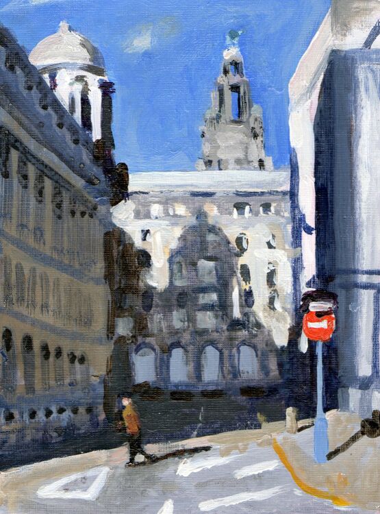 <em>Liverpool Painting No.109. George Dock Way.</em> 6x8ins £224
