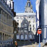 <em>Liverpool Painting No.109. George Dock Way.</em> 6x8ins £100