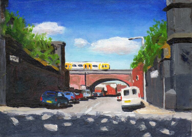 <em>Liverpool painting No.19. Sprainger Street. </em> 5.5 x 7.5 ins £100