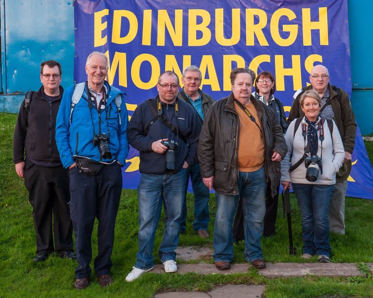 Alba members enjoy an evening at Edinburgh Monarchs Speedway