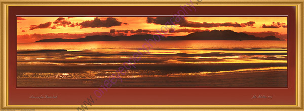 Arran from Barassie beach (panoramic )