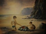 Summer Holidays - Druidstone Beach by Delith Williams