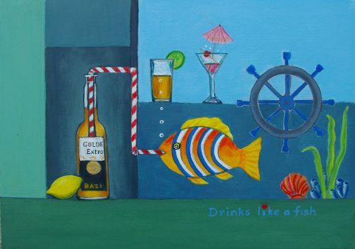SOLD Drinks like a fish by Lett Harris