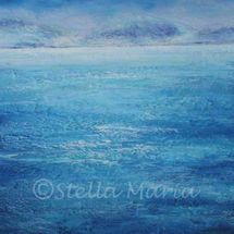 Blue, Blue Seas blue blue seas, an acrylic painting by stella maria art of solihull
