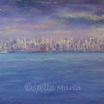 Hong Kong Twilight hong kong twilight acrylic painting by stella maria art