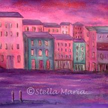 Pinky Purple Dreams "pinky purple dreams - mixed media painting by stella maria art solihull"
