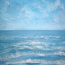Rolling Waves "rolling waves acrylic mini painting by stella maria art solihull"