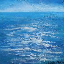 Seaside Blues "seaside blues mini seascape in acrylics by stella maria art solihull"