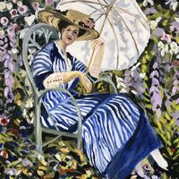 Study after Frieseke Woman with a Parasol in the Garden
