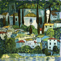 Study after Klimpt Church in Cassone