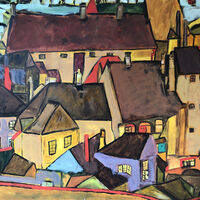 Study after Schiele Old City Buildings