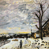 Study after Sisley Snow at Veneux-Nadon