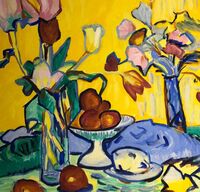 Study after Peploe - Tulips