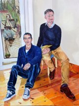 Alexis Mavrikakis & ex Sky News Correspondent Robert Nisbet oils COMMISSION