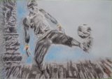 Footballer Iya Traore Paris drawing