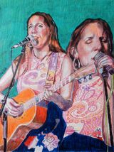 Firefly - Martha Tilson drawing Firefly - Musician Martha Tilson at Half Moon Putney portrait drawing by Stella Tooth