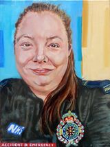Portrait Helen Chiverton for #portraitsfornhsheroes in oils Portrait Helen Chiverton for #portraitsfornhsheroes in oils by Stella Tooth
