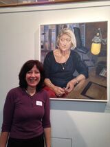 Me & my portrait of Kate Adie at RP show
