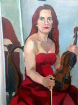 Rebecca and the violin oils