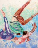 Southbank acrobats - duet 50 x 60 cm