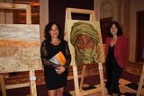 Stella Tooth with her first Egyptian art biennale portrait