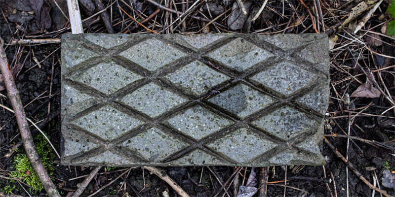 Large Victorian Blue Diamond Paving Brick.