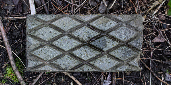Large Victorian Blue Diamond Paving Brick.