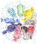 Sweets - coloured pencil