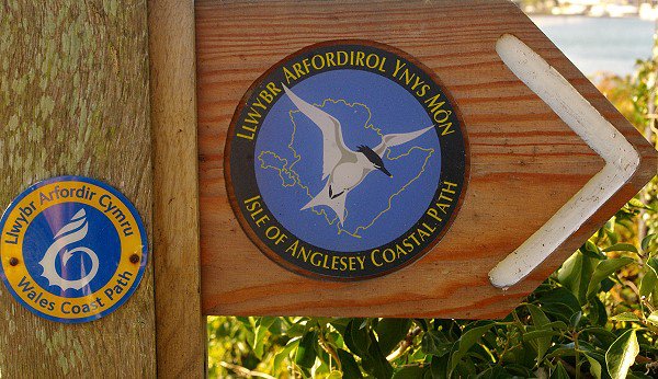 Anglesey Coastal Path sign