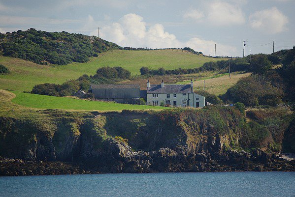 Looking across the bay of Porth Wen