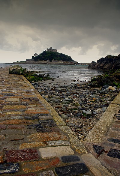 Along the causeway