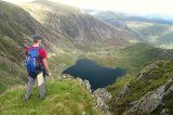 Looking down on Llyn Cau