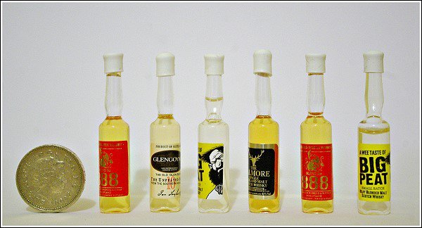 The smallest bottles of Whisky in the world!