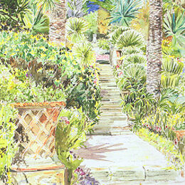 Greetings Card "Neptune Steps, Tresco Abbey Gardens", Isles of Scilly "Neptune Steps, Abbey Gardens" Tresco, Isles of Scilly