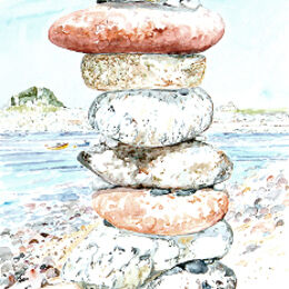 Greetings Card "Tower of Pebbles, St Agnes", Isles of Scilly "Tower of Pebbles, St Agnes, Isles of Scilly