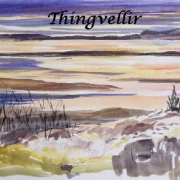 Þingvellir, Iceland (ink painting)