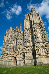 Wells Cathedral, full colour, portrait format