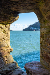 Castle Firing Slot and Sea, Dartmouth, Devon