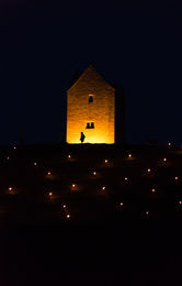 Bruton Dovecot at Night - portrait format
