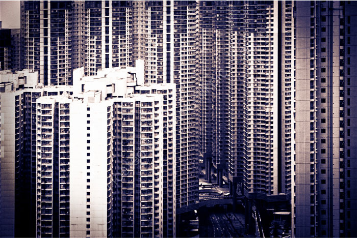 HONG KONG: densely packed towers