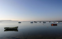 Boats at Stanpit - full colour, landscape format