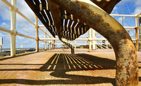Rusty Bench and Sunlight, Blackpool