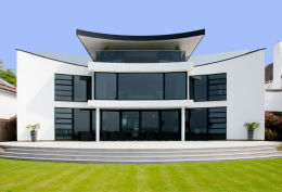 SANDBANKS, DORSET: Luxury home, front elevation