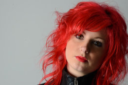 Model with striking red hair