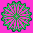 Eiffel Wheel Green Pink