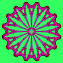 Eiffel Wheel Purple Green