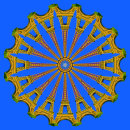 Eiffel Wheel Yellow Blue