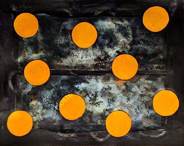 Untitled ink and collage study 1 2025