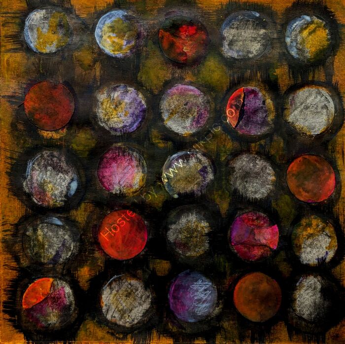 Untitled ink and collage study 2 2025