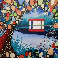 Boat House (Calderstones Park) 60cm x 60cm on canvas. £295